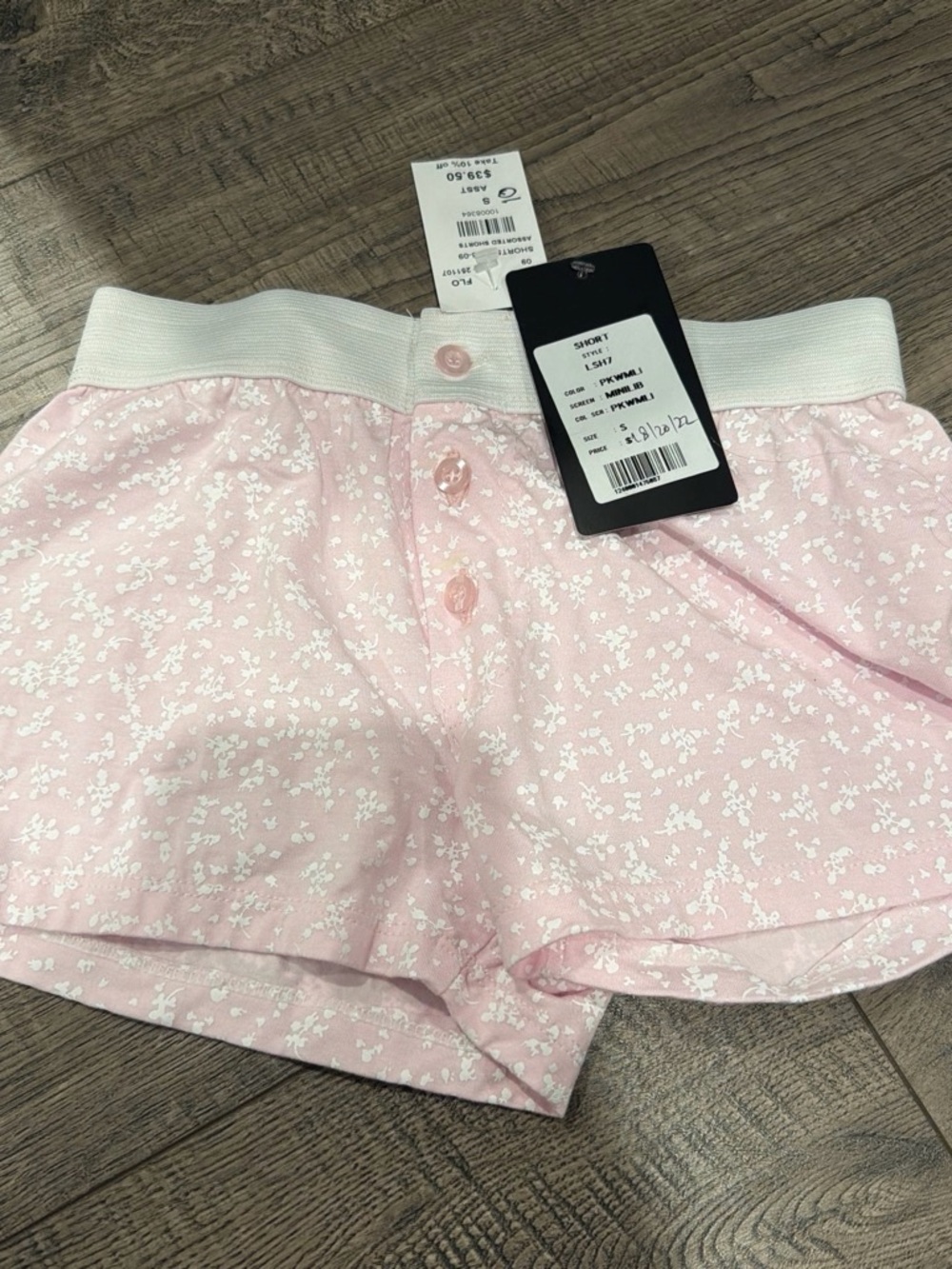Flowers by Zoe Pink and White Floral Cotton Sleep Shorts